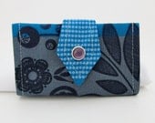 Small Card Organizer Wallet - Deep Lake Lilies