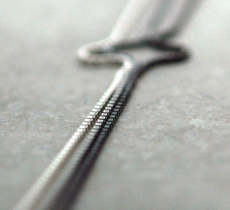 Box Chain in Sterling Silver - 28 inch - Polished or Oxidized - Free Shipping in the U.S.