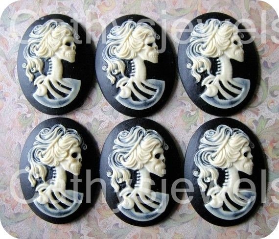Ivory Portrait Cameo Lolita 25x18 Set Of Six