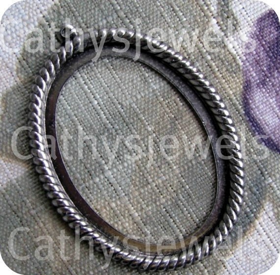 Cameo Settings Antiqued Silver Rope Edge 40x30 Set Of Three