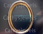Cameo Setting Polished Gold Roped Edge Set Of Three 40x30