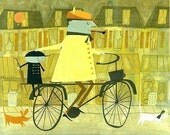 Monsieur Hulot Mon Oncle. 16x20 limited edition print of an original painting