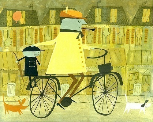 Monsieur Hulot Mon Oncle. 16x20 limited edition print of an original painting
