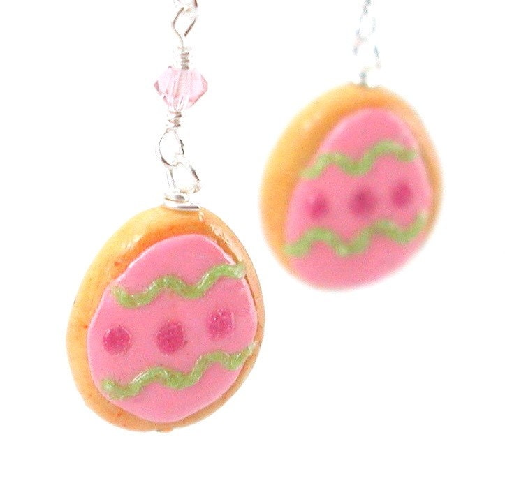 Easter egg cookie earrings
