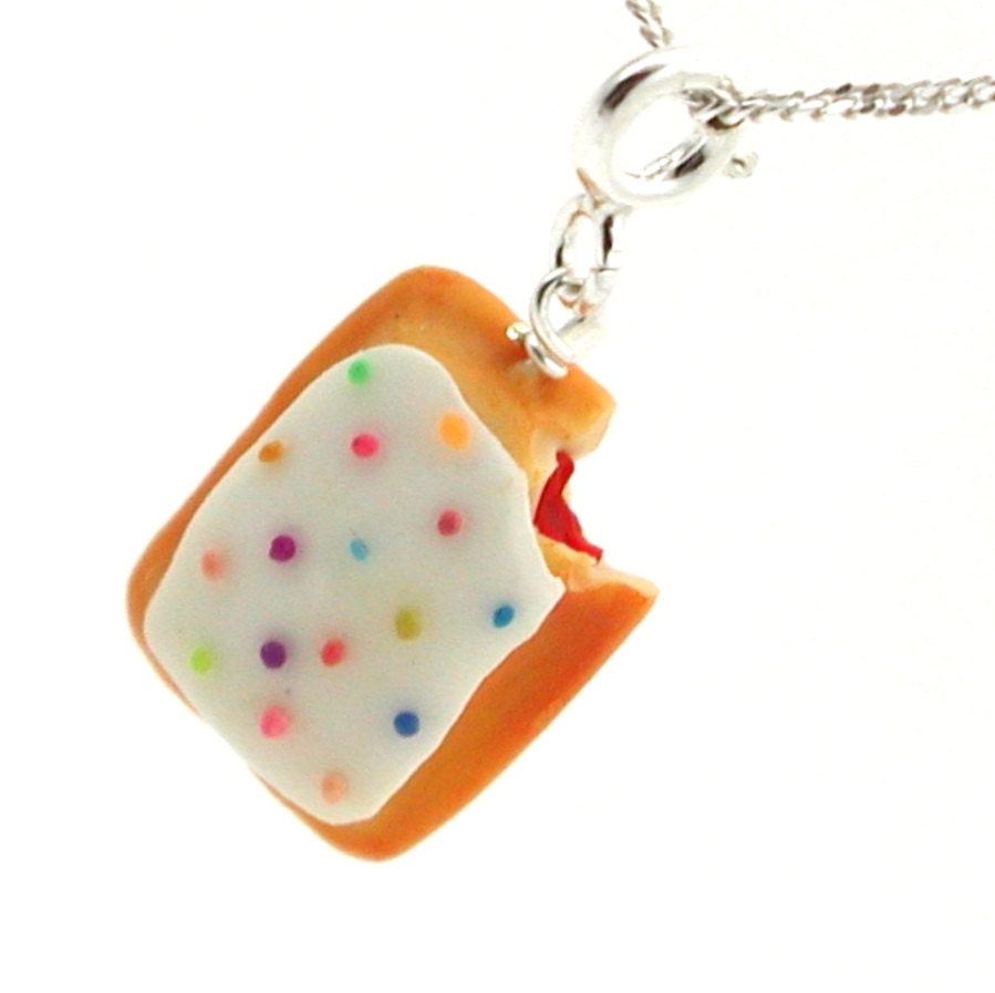 Toaster pastry necklace