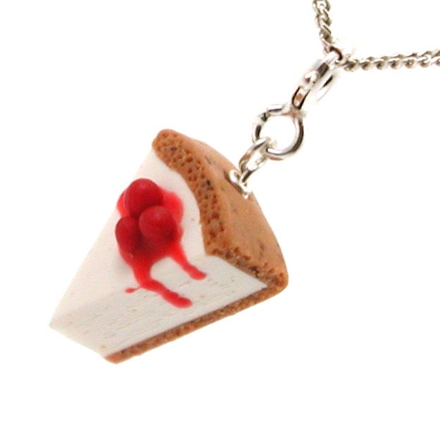 Cherry cheesecake necklace