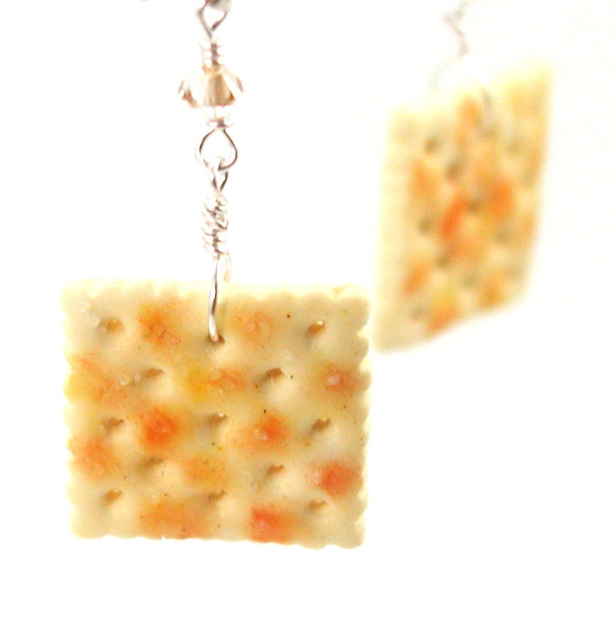 Saltine earrings - cracker earrings