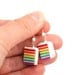 Rainbow cake earrings