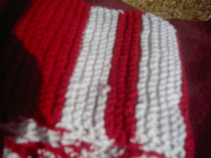 Maroon and Grey Scarf