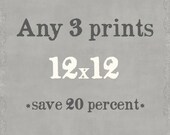 Any Three 12x12 prints