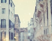 Venice photograph, Winter White, Snow, Romantic Travel Photography, Soft Pale Pastels - Sotto Voce - EyePoetryPhotography