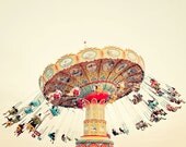 Summer Fling - Carnival Photography, Santa Cruz, Nursery Art, Vacation Fun, Cindo de Mayo, Colorful, Child's Room, Pastel, Yellow, Red