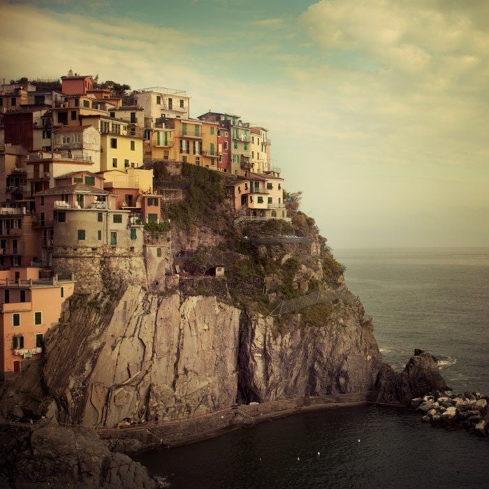 25 % OFF Italy Photography, Cinque Terre, Fine Art Print, Colorful Pastel Houses, Italy Art, Wall Decor, Travel - Postcard from the Edge