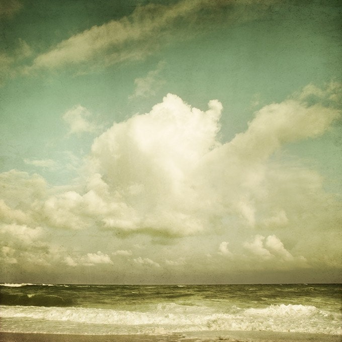 Seascape photograph - Why don't clouds fall out of the sky - Serene landscape photography