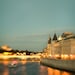 Love along the Seine - Paris at night - Valentine - A whimsical fine art photograph