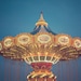Carnival Photograph - Amusement Park, Blue Sky, Summer Vacation, Colorful, Santa Cruz, Whimsical, Dreamy, Circus, Orange - Night Rider