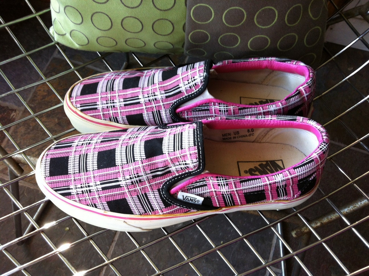 Pink Plaid Vans