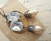 SALE In Love. shabby chic, antique, bridal. assemblage jewelry by SacredCake on Etsy  gift box