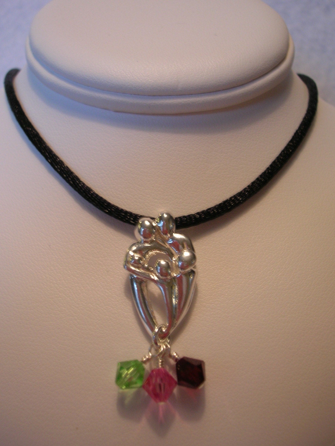 Sterling Silver Mothers Pendant - Three Children