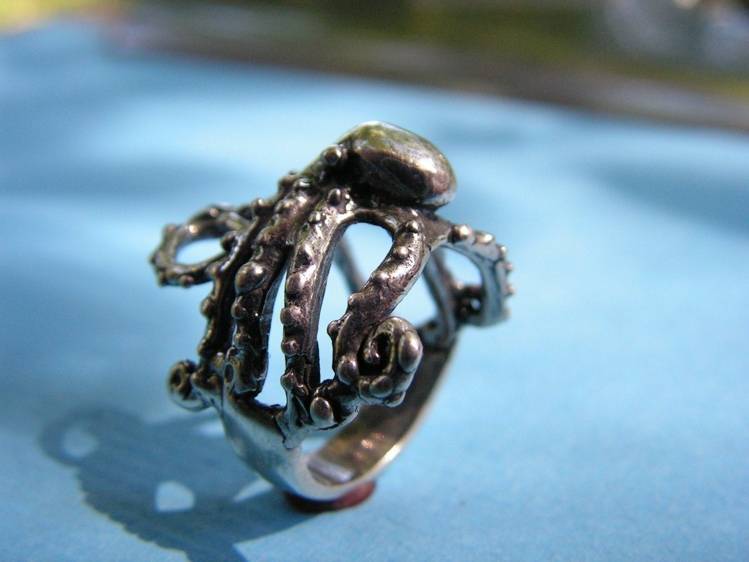 Sterling Silver Octopus Ring