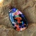 Dichroic Fused Glass Pendant Warm Colors