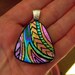 Dichroic Fused Glass Zentangle Pendant, Fused Glass - Southwest