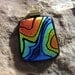 Dichroic Fused Glass Hand Etched  Pendant, Fused Glass -A River Runs Through It
