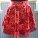 Red Red Rose Retro Style Half Apron