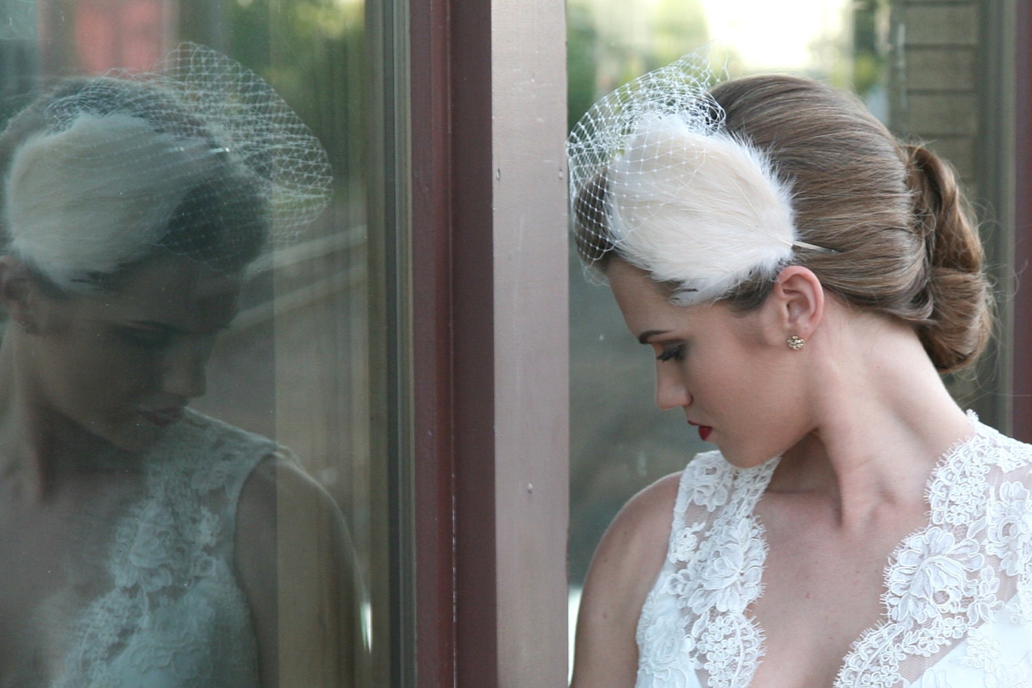Ivory Feather Fascinator Headband