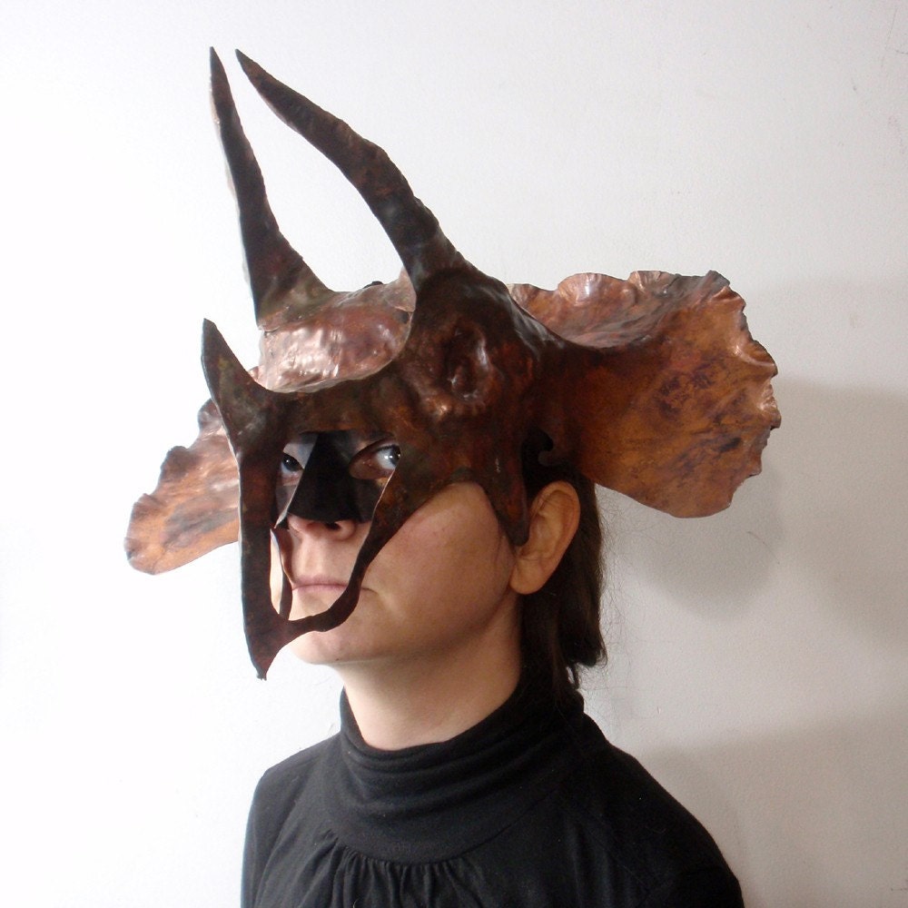 Triceratops- Forged Copper Mask