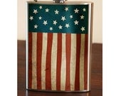 Old Glory American Flag - Stainless Steel Flask - 8oz.