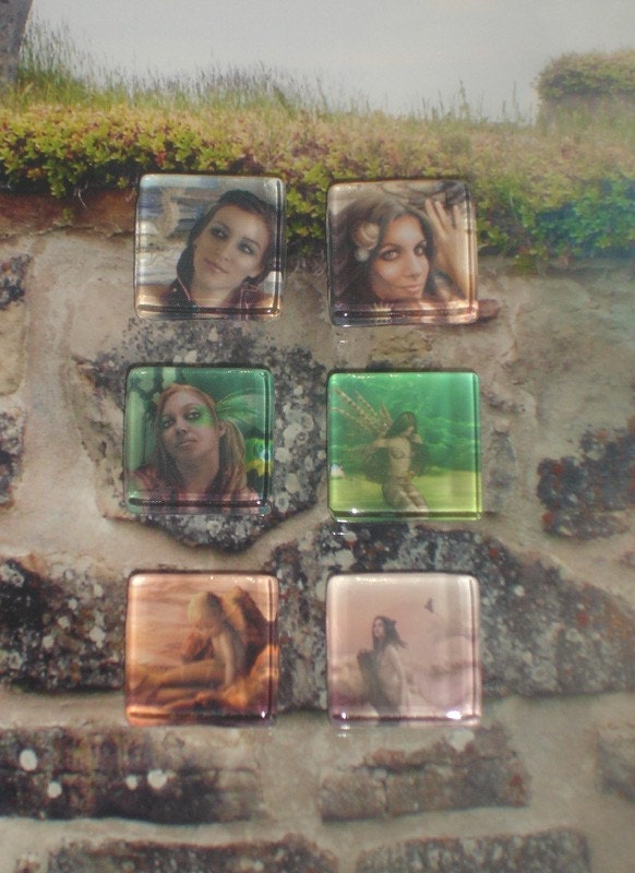 Mermaid Glass Magnet Set 1