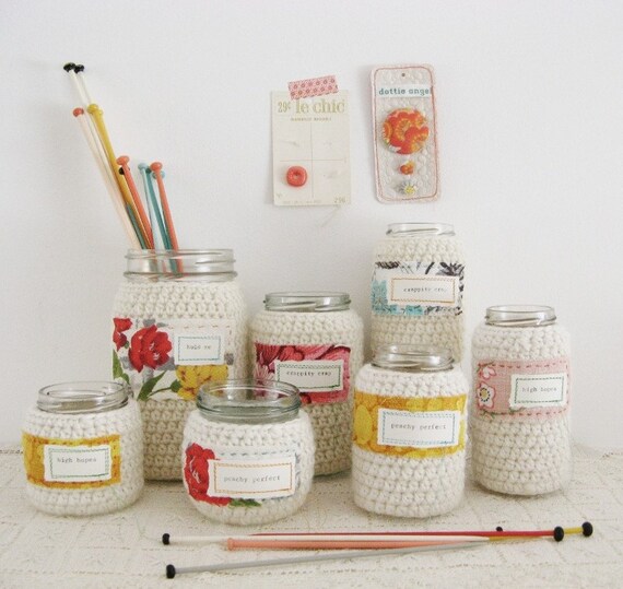 a 'high hopes' handy dandy woolly coated jar
