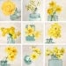 5x5 Yellow Art Set, Wall Art Prints, Fine Art Photos, Yellow Flower Photos, Botanical Art Prints, Flower Wall Decor, Floral Photos