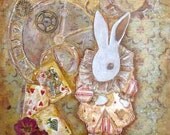 I'm Late, Alice in Wonderland White Rabbit Print