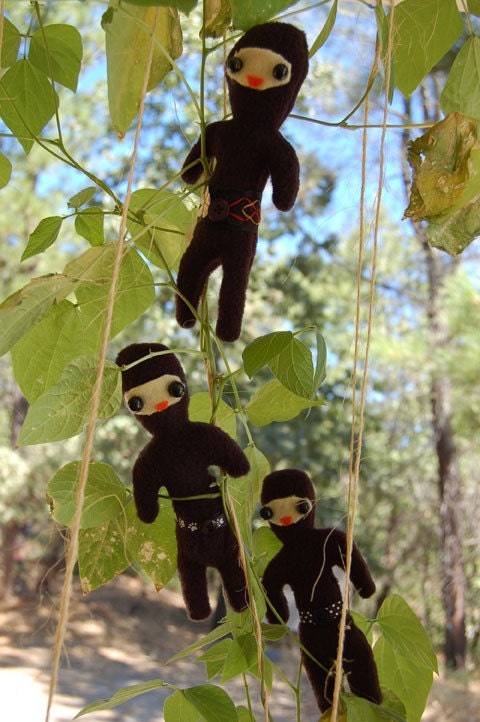 LAST ONE - Chicken Art - Chickenpants Limited No. 10 - Ninjapants in the Plants