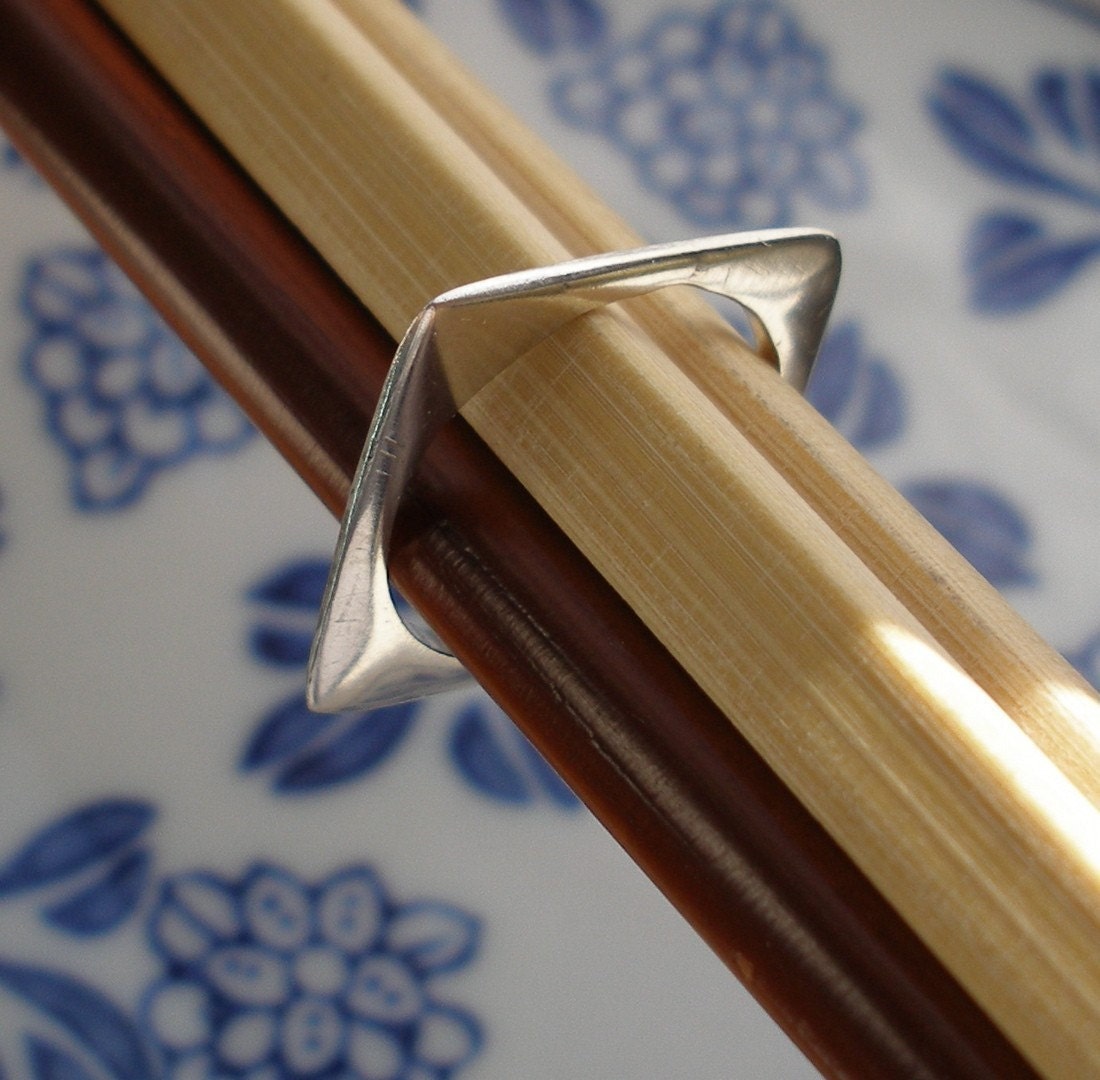 Square Ring Sterling Silver Wedding Band