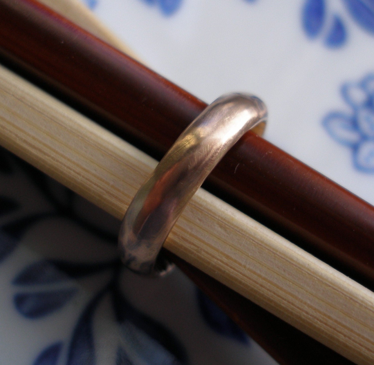 Wedding Band - 18kt Rose Gold Organic Ring