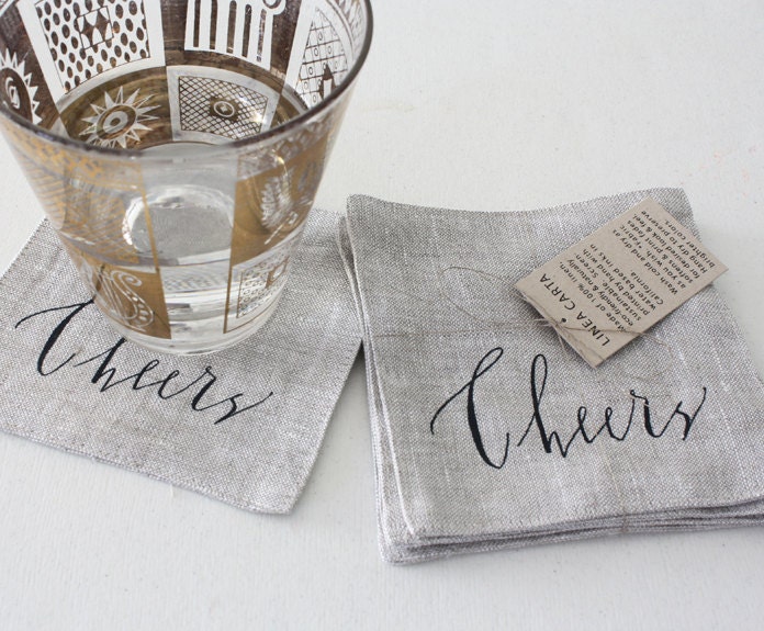 coaster, cheers - set of 4