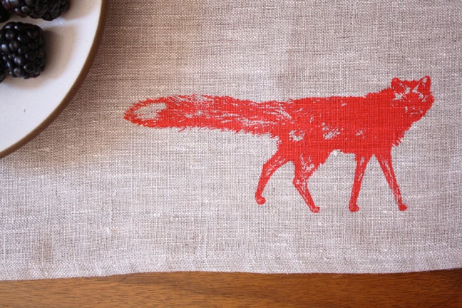 placemats, fox