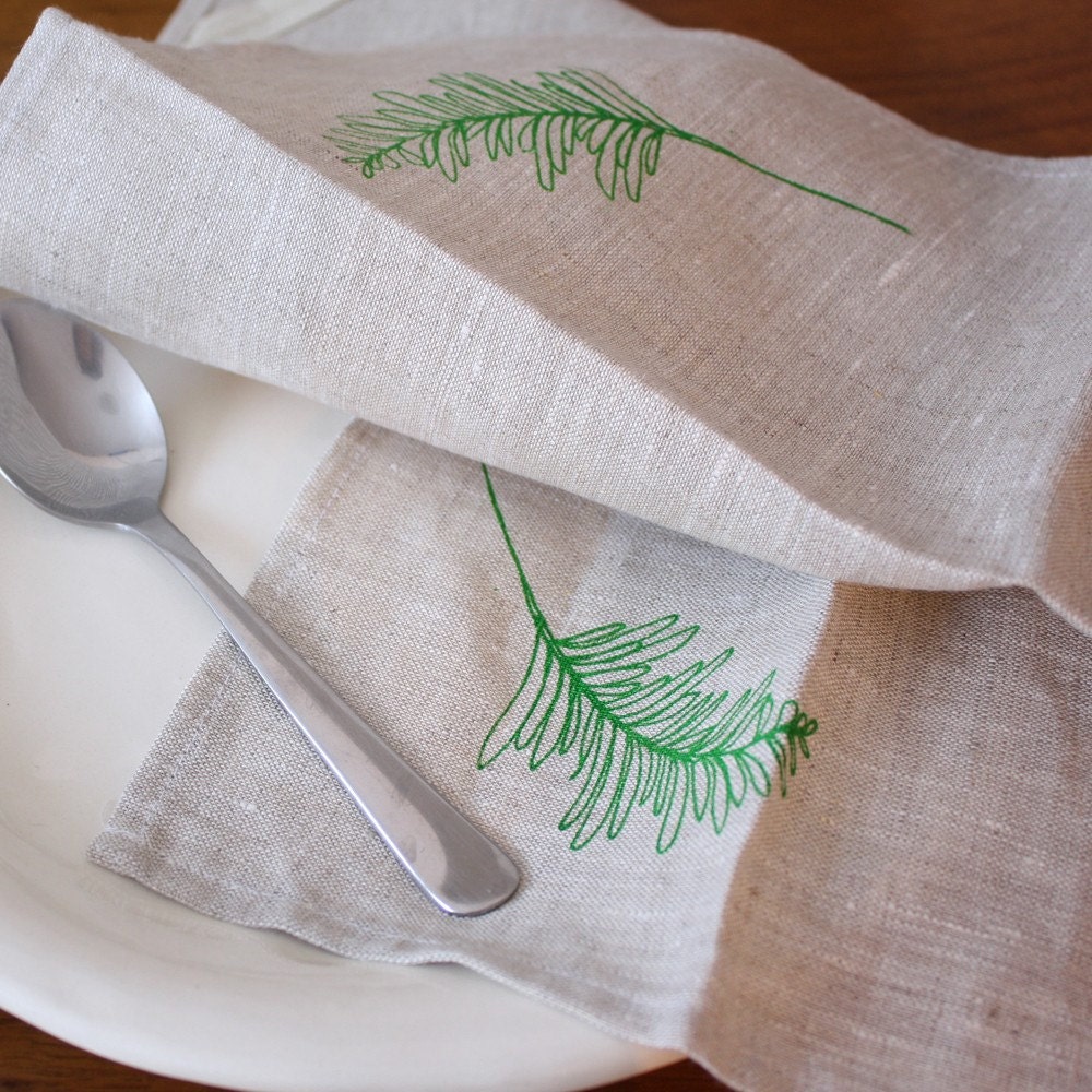 tea towel, fern