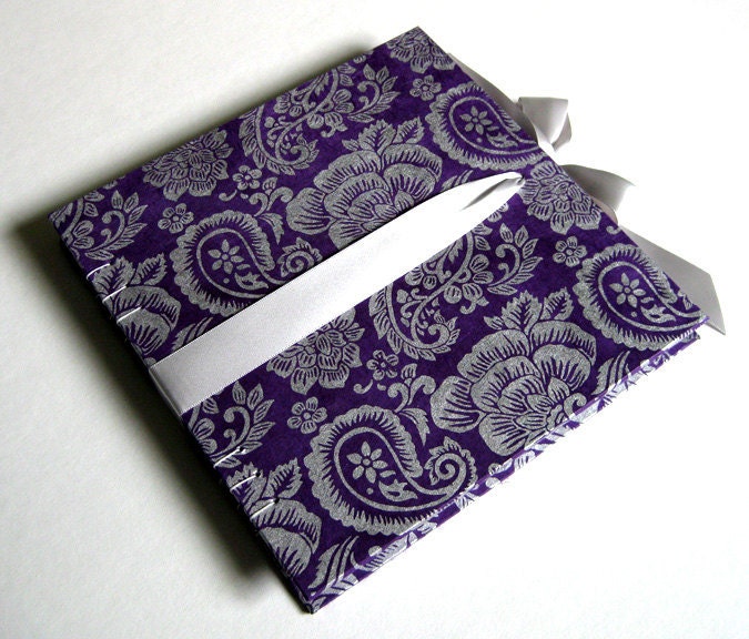 Lapis and Silver Large Guest Book - Made to order