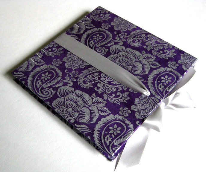 Lapis and Silver Large Guest Book - Made to order