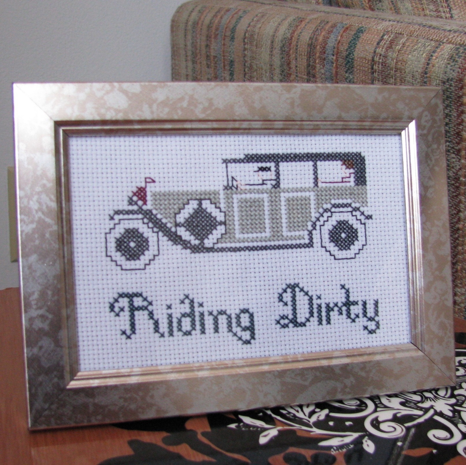 PATTERN ONLY Tryin' To Catch Me Ridin' Dirty Cross-Stitch