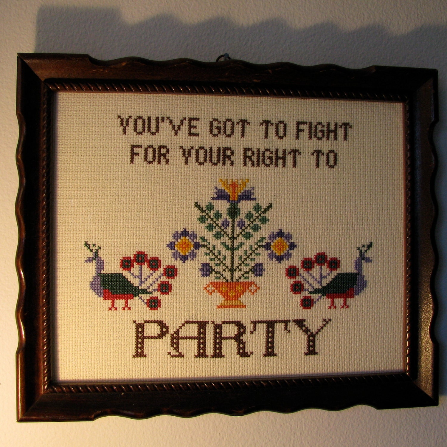 PATTERN ONLY Fight For Your Right Cross Stitch
