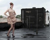 plaid silk honkytonk dress