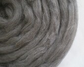 US wool top natural heathery gray roving for spinning or felting 4 oz.