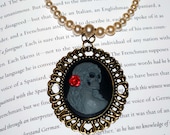 Gothic Briar Rose Necklace on Vintage Pearls
