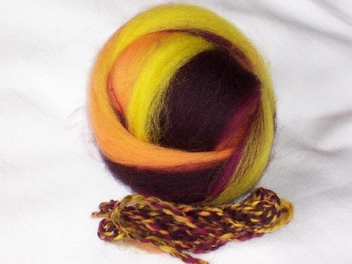 SUNSPOT BABY blended Merino Corriedale roving 4 oz