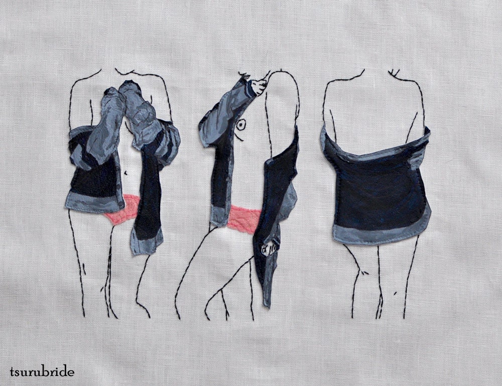 States of Undress No. 14 Embroidered Wall Hanging